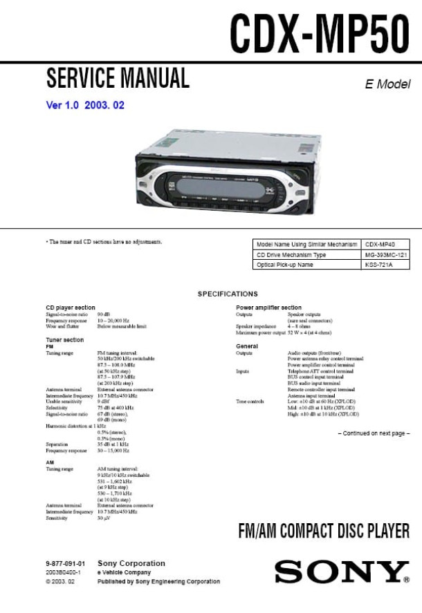 CDX-MP50 Ver.1.0